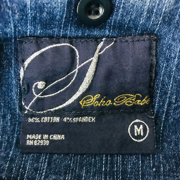 Soho Babe Juniors Denim Vest Size M - Picture 7 of 7